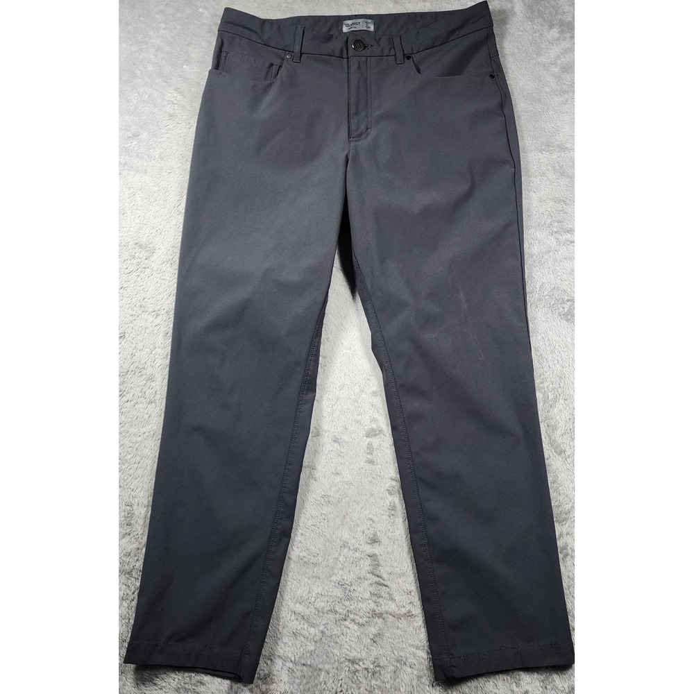 VRST Pants Mens 33x30 Gray Athletic Fit Stretch Microfiber Chino Casual Travel